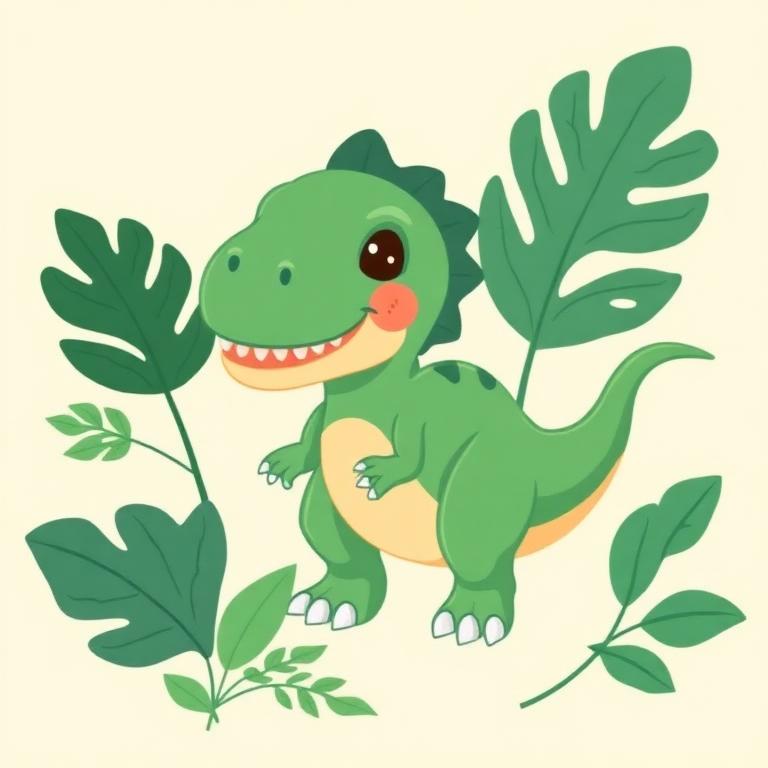 Dinosaurs theme illustration