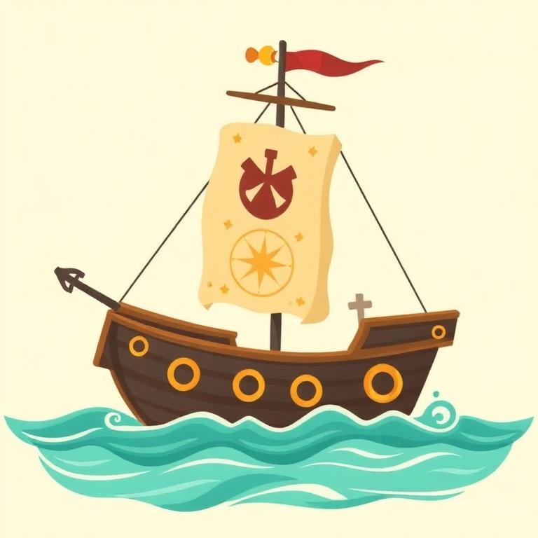 Pirates theme illustration